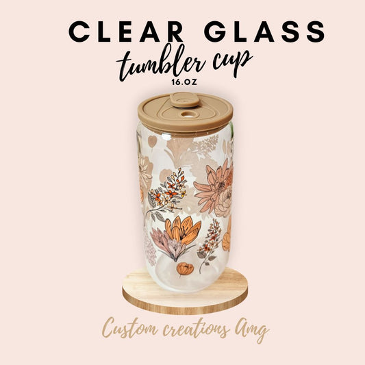 Aesthetic Clear Glass Cup